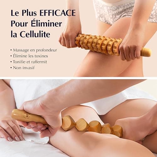 JARIS - Maderotherapie- Kit Professionnel Maderothérapie Corps | Abdomen et Cellulite | Kit Complet avec Instructions QR Écologiques | Maderothérapie pour Massages thumbnail 4