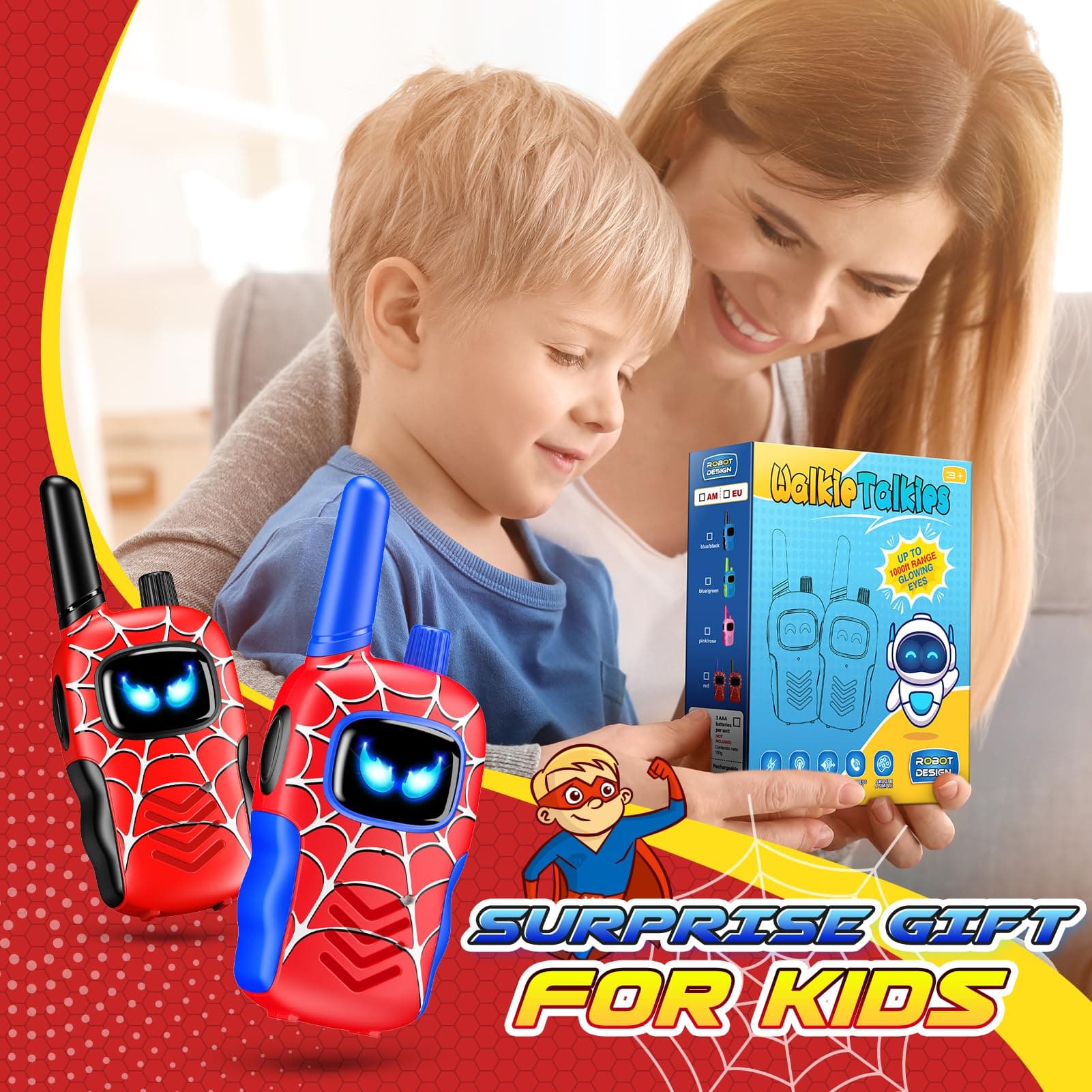 Walkie Talkies for Kids, Vingtank Walkie Talkie for 3 4 5 6 7 8 Year Old Boys Gifts Toddler Outdoor Toys for Boy Age 3-5 6-8 Camping Birthday Gifts for 3-8 Year Old Boy Girl thumbnail 7