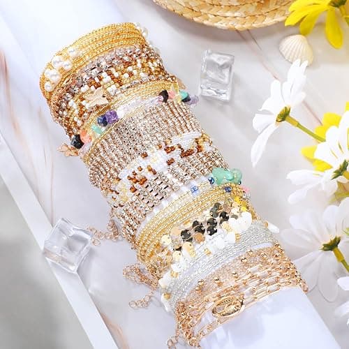 12 Pcs Waist Beads Body Jewelry Beach Bikini Belly Beads Waist Chains for Women Adjustable Belly Necklace Stomach Jewelry Chain Women's Body Chains (Simple Style) thumbnail 3