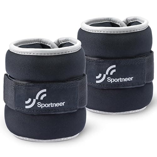 Sportneer Ankle Wrist Weights for Women Men Pair of 1/2/4/6/10 LBS Options | 20% More Compact, High-Density Iron Sand, Soft Lycra Comfort, Reinforced Stitching, Secure No-Slip Fit thumbnail 9