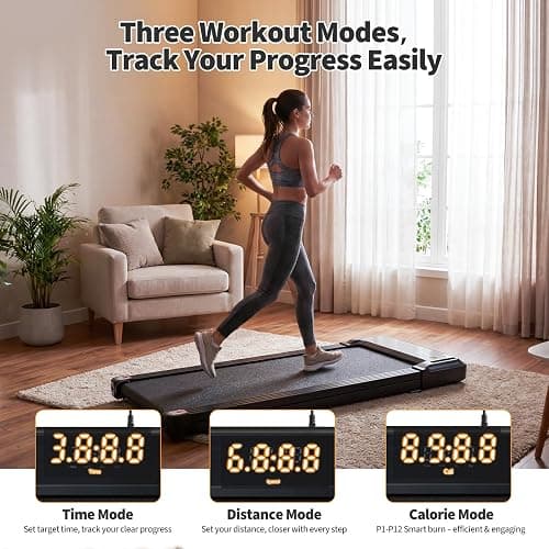 Aidoly Compact Walking Pad Under Desk Treadmill, Portable Electric Walking Treadmill with Remote Control & LED Display for Home Office, Quiet Fitness Machine thumbnail 6