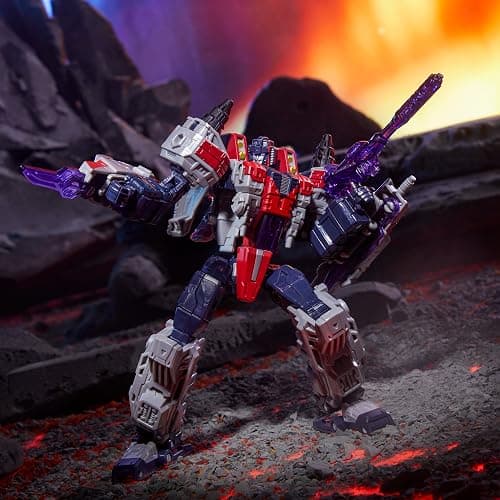 Transformers Legacy United Voyager Class Cybertron Universe Starscream, 7-inch Converting Action Figure, 8+ Years | Transformers Legacy United 7 Inch Action Figure Voyager Class (2024 Wave 2) - Starscream thumbnail 8