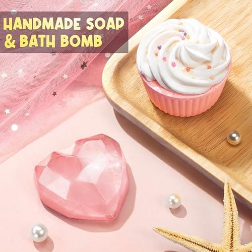 Birthday Gifts for Women Friendship, Unique Happy Birthday Gifts Basket for Mom Her Best Friend Sister Wife Girlfriend Coworker, Luxury Self Care Box Rose Relaxing Spa Gifts Set for Women with Blanket thumbnail 8