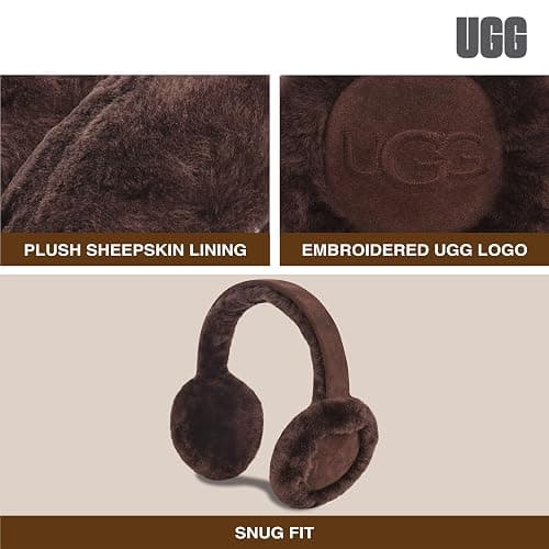 UGG womens Water Resistant Sheepskin Earmuffs With Embroidered Logo thumbnail 6