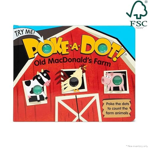 Melissa & Doug Poke-a-Dot! Old MacDonald’s Farm, Interactive Children's Board Book with Buttons to Pop, Educational Sensory Toy for Toddlers & Preschoolers Ages 3+ - FSC Certified thumbnail 4