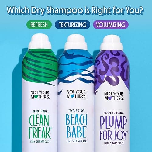 Not Your Mother's Dry Shampoo Spray Signature Assortment (3-Pack) - 7 oz Each - Clean Freak, Plump for Joy & Beach Babe - Instantly Absorbs Oil & Extends Style Life for Refreshed Hair thumbnail 4