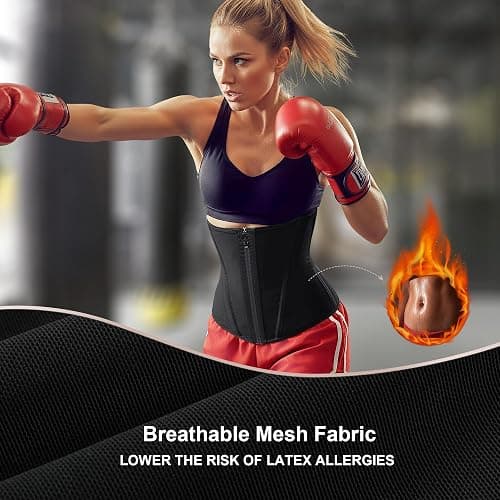 SHAPERX Waist Trainer for Women Corset Shapewear Tummy Control Sport Workout Waist Cincher Body Shaper Zipper and Hooks thumbnail 4