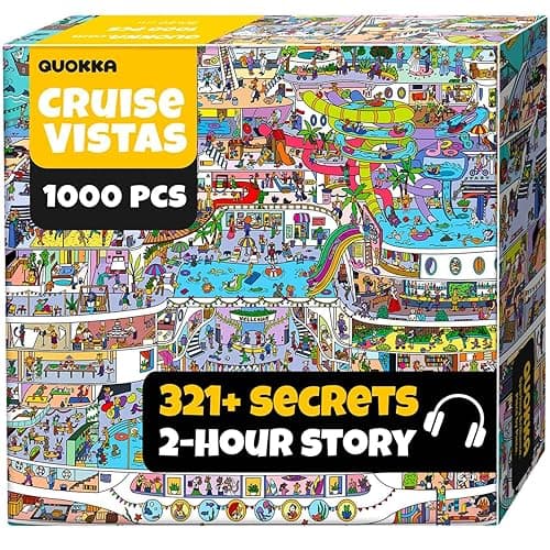 QUOKKA 1000 Piece Jigsaw Puzzle for Adults Cruise Vistas – Premium Box Packaging with Extra Fun Challenges - Stunning Scenic Animal Puzzle - Perfect for Relaxation & Creativity & Gift Giving - Image 1