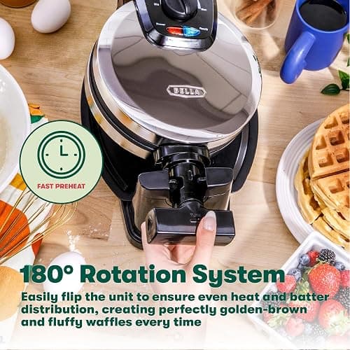 Bella 17870 Waffle Maker, Aluminium, Stainless Steel thumbnail 5