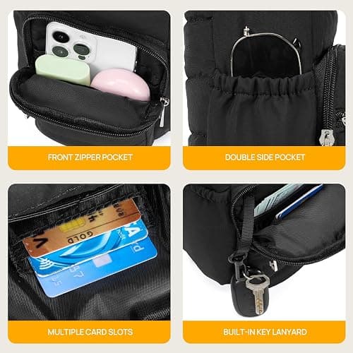 Telena Water Bottle Holder with Strap RFID Crossbody Bags for Women for Walking, Hiking, Cycling thumbnail 4