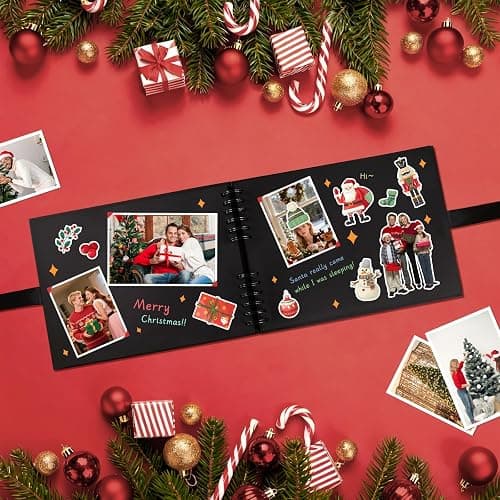 Vienrose Scrapbook Kit 80 Page, DIY Photo Album Memory Book, 28.5x21 cm | Silk Ribbon, Craft Paper Album Holds 240 4x6 Photos for Wedding Guest Book, Anniversary, Baby, Travel, Valentines Day thumbnail 8