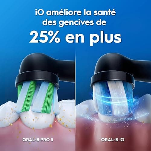 Oral-B Brosse A Dents Electrique iO 3 Rose, 3 Modes De Nettoyage Dont Blancheur, Brossage Silencieux, Capteur De Pression, Brossette De Rechange Oral B, Embout Rond, Chargeur, En Carton thumbnail 6