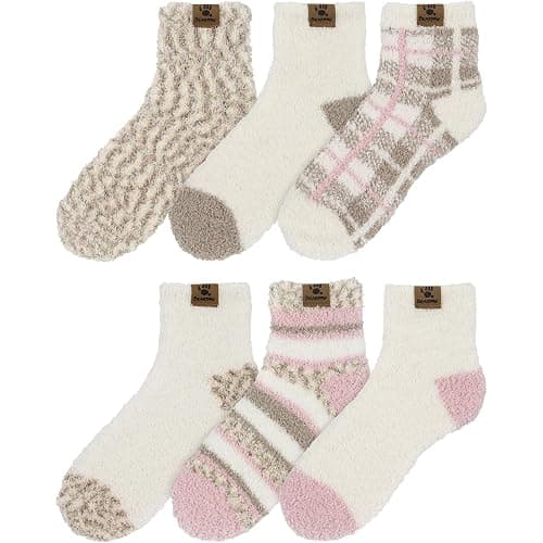 BEARPAW Ladies 6 Pair Pack Cozy Super Soft Warm Lounge Socks Multi Color Patterned Ankle and Low Cut Packs thumbnail 4