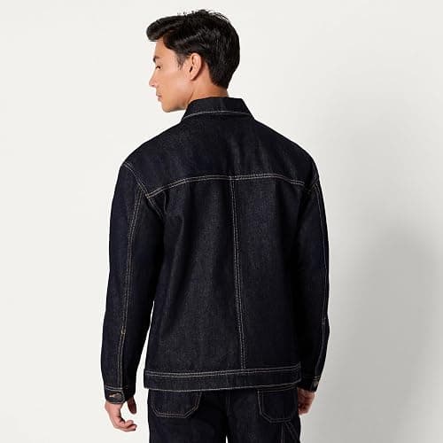 Amazon Essentials Men's Rigid Denim Relaxed-Fit Utility Jacket with Pockets thumbnail 2