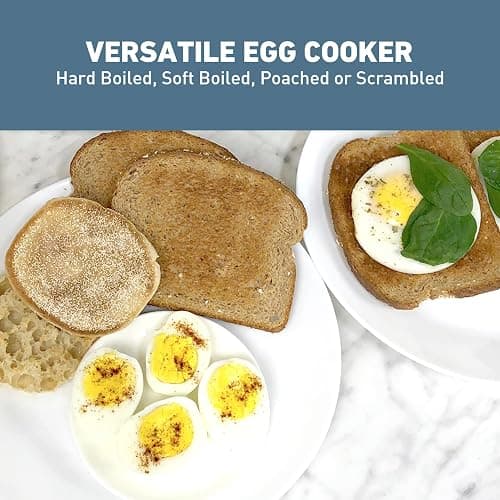 West Bend Breakfast Station 2-Slice Toaster and Egg Cooker/Poacher with Removable Pre-Cooked Meat and Vegetable Warming Tray for Perfect Breakfast Sandwiches, 1200-Watts, Black thumbnail 7
