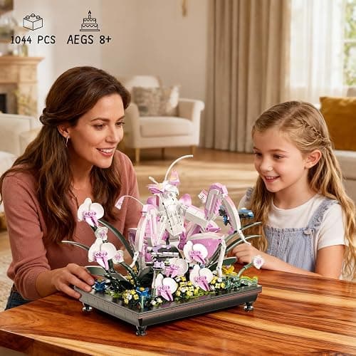Orchid Praying Mantis Flowers Bonsai Building Set, Compatible with Lego Insects Nature Inspired STEM Kit for Adults, Stunning Desk Decor for Home/Office, for Boys Girls Aged 8-16+ 1077PCS thumbnail 6