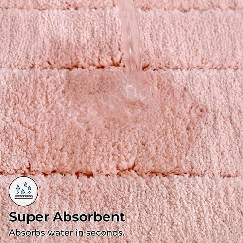 GRANNY SAYS Pink Bathroom Rugs Non Slip Washable, 24"x 36", Soft Bath Mats for Bathroom, Microfiber Shag Rug, Absorbent Bath Floor Mat, Large Bath Rug for Shower, Tub, Bedroom thumbnail 4