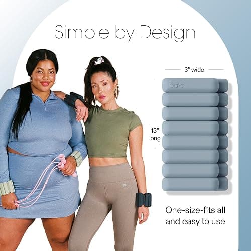 Bala Bangles Wrist & Ankle Weights for Women & Men - Adjustable Silicone Weighted Bracelet Set for Gym, Yoga, Pilates, Cardio & Strength Training - Wearable Arm & Leg Workout Weights thumbnail 4