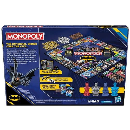 Monopoly Batman Edition Board Game | Monopoly Game for Batman Fans | Ages 8 and Up | 2 to 4 Players | Family Games | Strategy Games for Kids and Adults (Amazon Exclusive) thumbnail 3