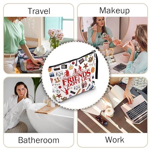 Friendship Makeup Bag Cool Thing Merch Gifts Inspirational Quote Cosmetic Pouch Friend Merchandise Gifts for Women BFF Bestie Sister Travel Toiletry Organizer Christmas Birthday Graduation Pencil Case thumbnail 5
