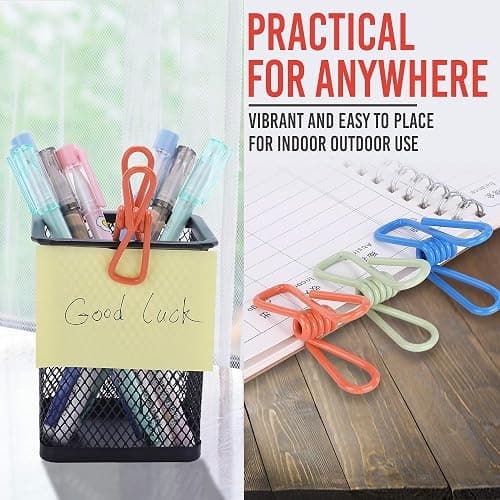 Riveda 30 Pack Assorted Chip Bag Clips Utility - PVC 2 Inch Coated Colorful Sealer for Sealing Food - Paper Holder, Clothesline Clip for Laundry Hanging, Kitchen Bags, Multipurpose Clothes Pins thumbnail 5