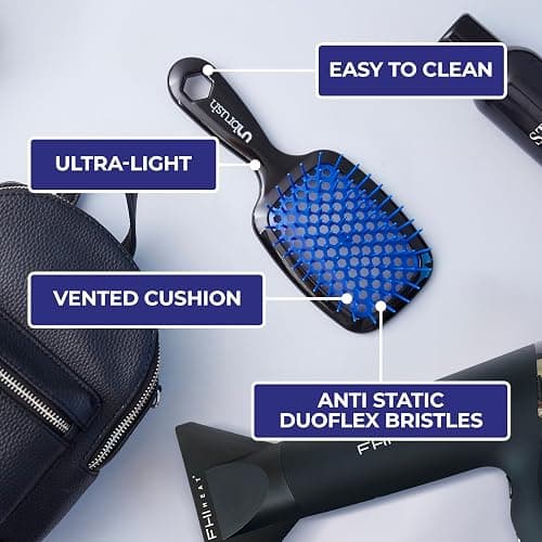 FHI Heat UNbrush Detangling Brush for Pain-Free Brushing on All Wet or Dry Hair Types — Durable DuoFlex Anti-Static Bristles, Lightweight Handle, Vented Hair Brush thumbnail 6