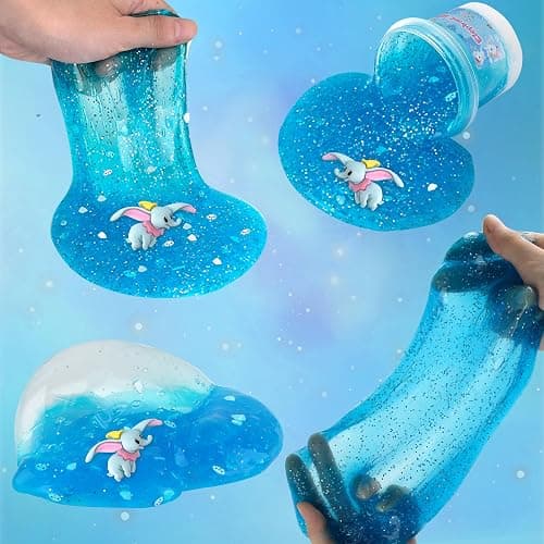 3 x 100mL Blue Slime Kit for Girls & Boys: Includes Clear, Water & Pearl Bead Crunchy Slime, Sensory Experience DIY Slimes Set, Slimes Party Favors for Kids Birthday Easter Halloween Teens Gift thumbnail 5