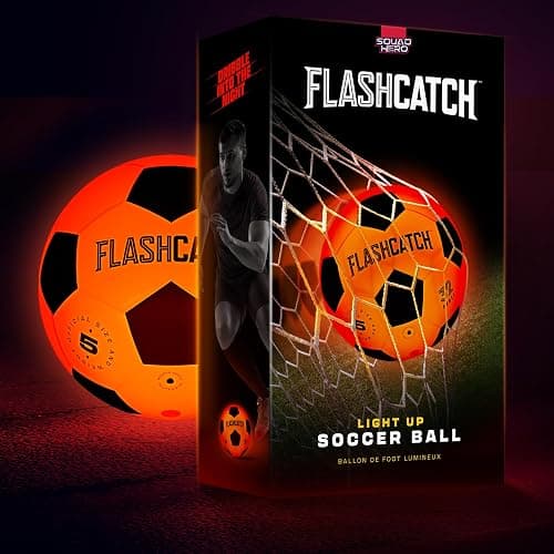 FlashCatch Light Up Soccer Ball - Glow in The Dark - NO 5 - Sports Gear Easter Gifts for Boys & Girls 8-15+ Year Old - Kids, Teens Gift Ideas - Cool Boy Toys Ages 8 to 15 Glowing Night Activity thumbnail 8