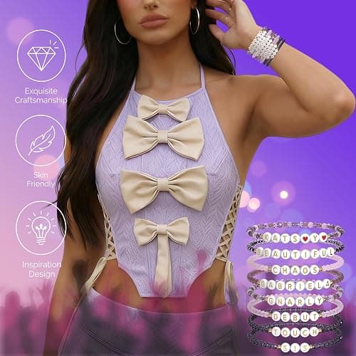 8PCS Beautiful Chaos Tour Bracelets - KATSEYE Merch Bracelets & Outfit Accent, Perfect Friendship Bracelets & Concert Outfits Gift for K-Pop Lovers thumbnail 4
