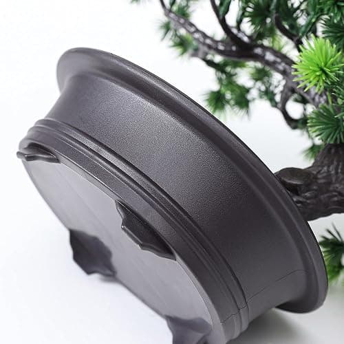 Artificial Bonsai Tree Indoor Faux Plants with Pot for Home Office Desk Shelf Decor, 9.5" Tall, Green thumbnail 7