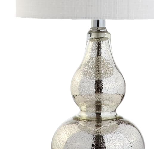 JONATHAN Y JYL1028C Anya 20.5" Mini Glass LED Table Lamp, Transitional, Glam, Midcentury, Modern, Elegant, Office & Living Room, Silver thumbnail 7