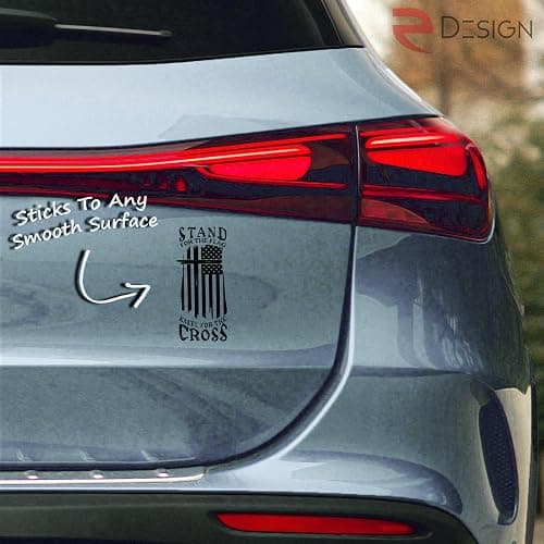 eDesign Stand for The Flag Kneel for The Cross Sticker Decal Vinyl - 5 Inches - Premium Vinyl Sticker for Cars Trucks Laptops and More - Weatherproof and Durable 2-Pack (Black) thumbnail 5