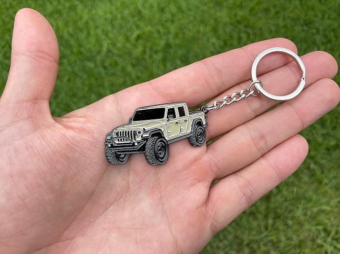 FOUR WHEEL BEAST Jeep Gladiator Keychain - Officially Licensed Jeep Accessories Key Chain Fob Cover Mods 2022 2021 2022 thumbnail 2
