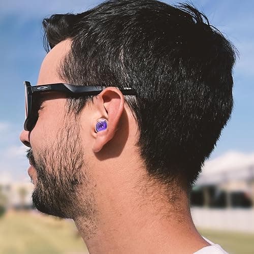 Eargasm High Fidelity Hyperviolet Purple Earplugs - Noise Reducing Ear-Plugs for Hearing Protection at Concerts, Music Festivals, Loud Environments, Live Events, Sporting Events thumbnail 3