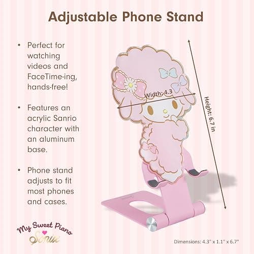 Sonix x Sanrio Character Phone Stand | Adjustable Cell Phone Holder, Desk Stand, Dock | My Sweet Piano thumbnail 5