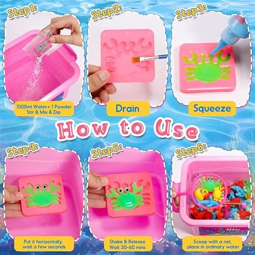 MDINGTD Magic Water Elf Toy Kit: DIY Squishy Toys Art Crafts Kits with 12 Gels and 12 Molds, Make Your Own Creative Toys Party Favors Christmas Birthday Gifts for Girls Ages 4-12 thumbnail 3