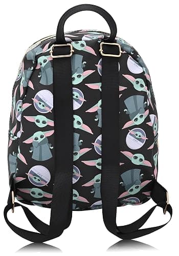 Fast Forward Star Wars Baby Yoda Backpack for Women, Men, Unisex | Grogu Cute PU Leather 10" Mini Backpack Purse Shoulder Purse | Baby Yoda Bag and Accessories thumbnail 3