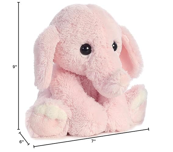 Aurora® Playful Lil Benny Phant™ Baby Stuffed Animal - Soft & Cuddly Toy - Imaginative Play - Pink 10 Inches thumbnail 2