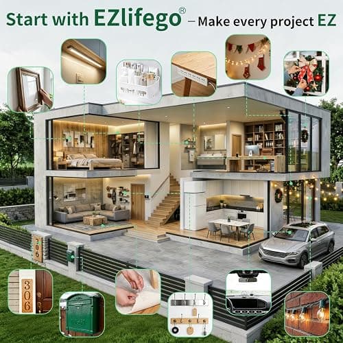 EZlifego Heavy Duty Invisible Bond Nano Double Sided Mounting Tape, 9.85FT | Nano-Tech, Holds up to 72 lbs, All-Purpose, Instant Hold, Industrial-Strength Adhesive, Indoor & Outdoor Decor,Back to School thumbnail 9