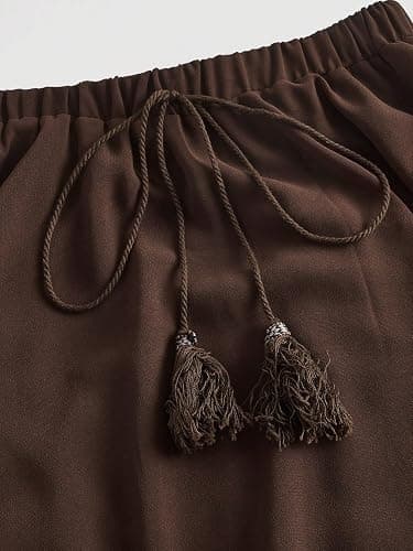 Verdusa Women's Y2k Goth Skirts Western Boho Lace Trim Asymmetrical Country Flowy Long Skirt thumbnail 6