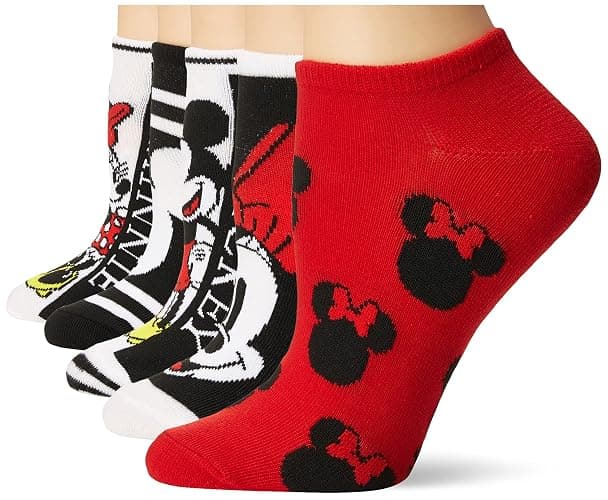 Disney Women's Mickey Mouse 5 Pack No Show Socks - Image 1