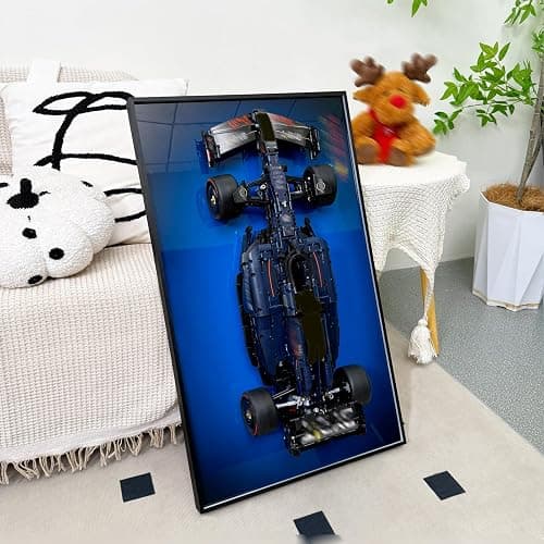 WETCEAOM Display Wallboard Compatible with Lego Technic Race Car 42206 Display, Wall Frame Compatible with Lego Car Wall Mount Display Frame, Home or Office Decor ( No Model) thumbnail 5