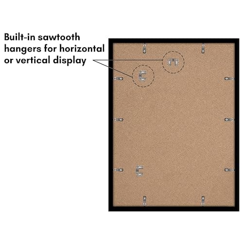 Americanflat 17x23 Picture Frame with Polished Plexiglass - Set of 5 - Use as 13x19 Frame with Mat or Display 17x23 Photo Without Mat - Galleria Collection - Picture Frames for Wall Display - Black thumbnail 6