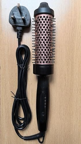 38mm Thermal Brush, Heated Hot Brush, Thermal Round Iron Smooth Shine Volumize Comb, Heated Curling Iron Create Natural Curls, UK Plug Dual Voltage, Rose Black thumbnail 9