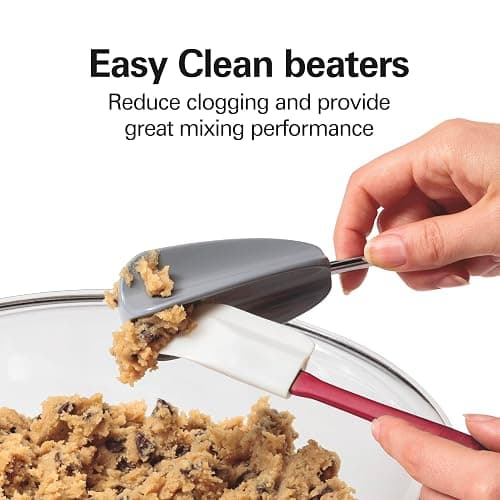 Hamilton Beach 6-Speed Electric Hand Mixer With Easy Clean Beaters | Traditional Beaters | Dough Hooks | Whisk | Snap-On Storage Case | 275 Watt Motor | Blue | 62677J thumbnail 3