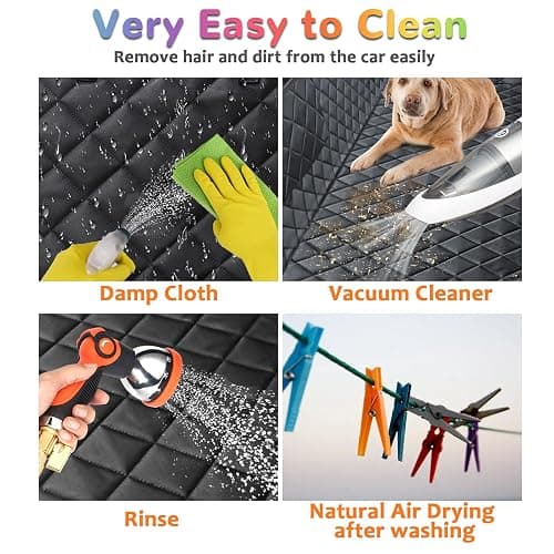 URPOWER Dog Car Seat Cover for Pets 100% Waterproof Seat Cover Hammock 600D Heavy Duty Scratch Proof Nonslip Durable Soft Back Seat Covers for Cars Trucks and SUVs thumbnail 7