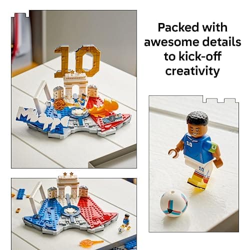 LEGO Editions Kylian Mbappé – Soccer Highlights - Building Set for Boys & Girls, Ages 10+ - Collectible Soccer Gift with Plaque - Kids Bedroom or Shelf Decor - 43013 thumbnail 3