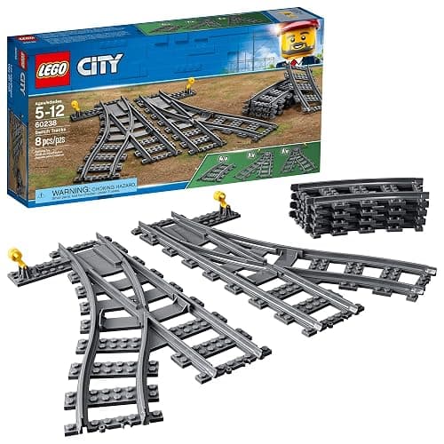LEGO City Trains Switch Tracks 60238 Building Toy Set for Kids, Boys, and Girls Ages 5+ (8 Pieces) - Image 1