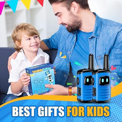Walkie Talkies for Kids, Exssary Toys for 3-6 Year Old Boys Outdoor Toys for Kids 3-5 Walkie Talkie 3 4 5 6 Year Old Boy Gifts Hiking Camping Toy Easter Christmas Birthday Gifts for Boy Blue thumbnail 8