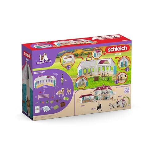 Schleich Horse Club - 60PC Little Horseshoe Open Stable Playset - with 2 Horse Figurines, Action Figure, Stable and Accessories - Toy Horses for Girls and Boys - Kids Ages 5+ | 42703 thumbnail 12